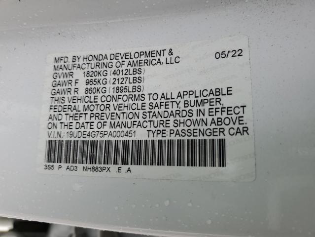 19UDE4G75PA000451 Acura Integra A-spec Tech