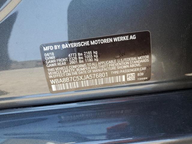 WBA8B7C5XJA576801 BMW 340 XI