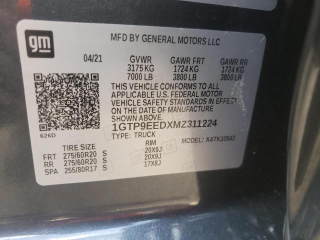 1GTP9EEDXMZ311224 GMC Sierra K1500 At4