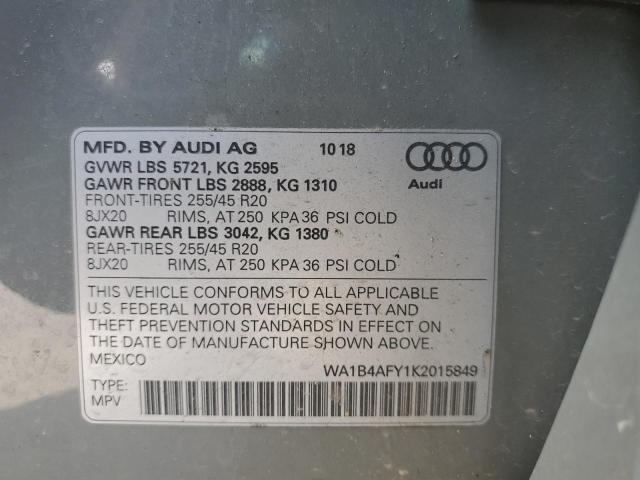 WA1B4AFY1K2015849 Audi Sq5 Premium Plus