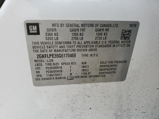 2GKFLPE35G6170468 GMC Terrain Slt