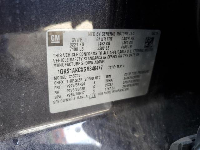 1GKS1AKCXGR340477 GMC YUKON SLE