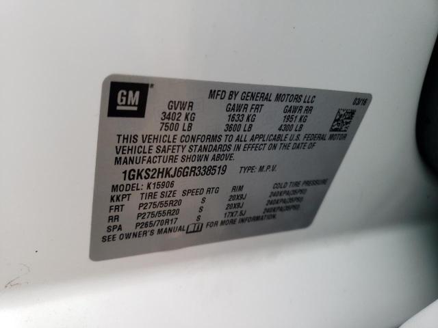 1GKS2HKJ6GR338519 GMC YUKON XL DENALI