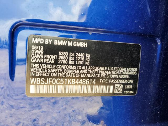 WBSJF0C51KB448614 BMW M5