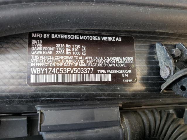 WBY1Z4C53FV503377 BMW I3 REX