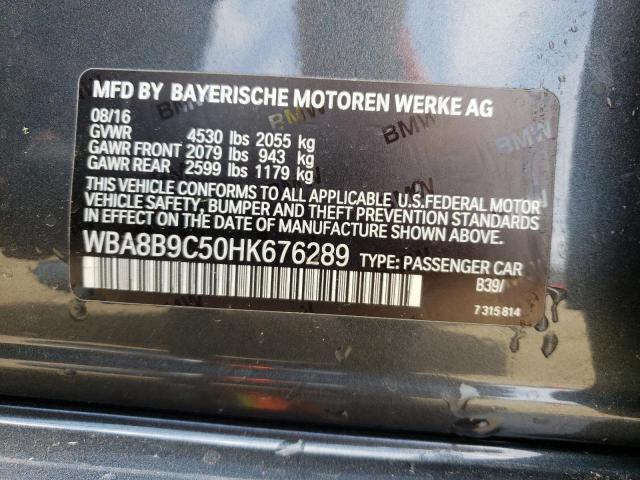 WBA8B9C50HK676289 BMW 330 I