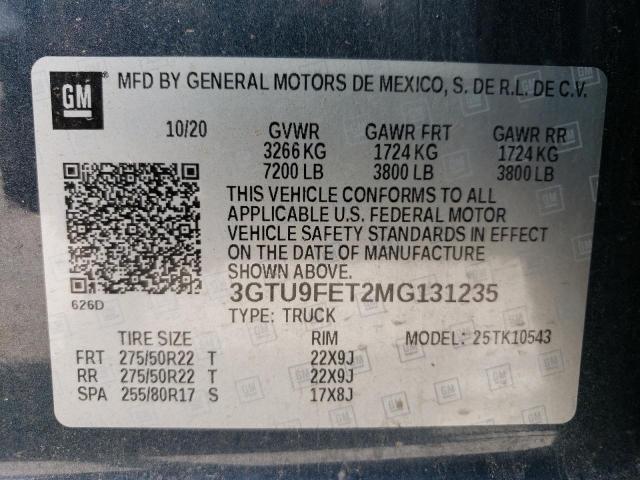 3GTU9FET2MG131235 GMC Sierra K1500 Denali