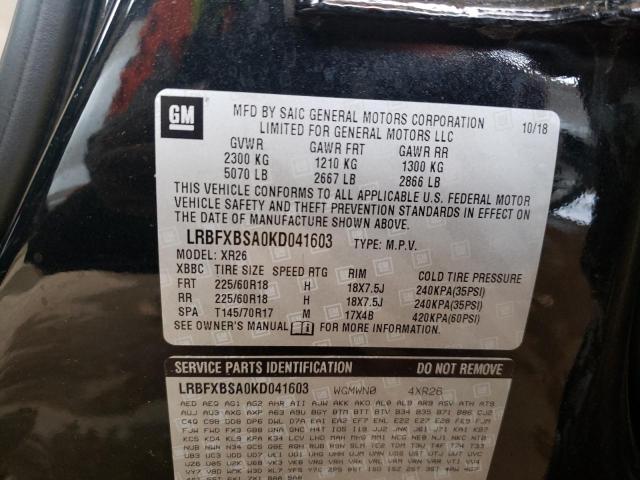 LRBFXBSA0KD041603 Buick Envision Preferred