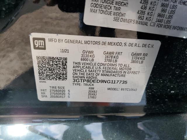 3GTP8DED9NG117735 GMC Sierra Limited C1500 Slt