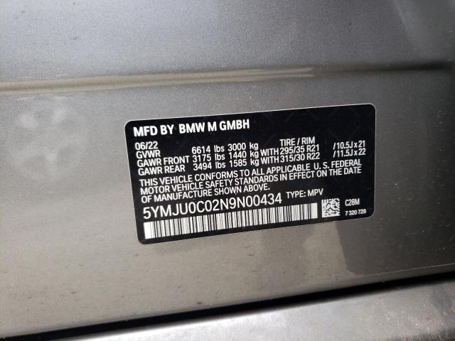 5YMJU0C02N9N00434 BMW X5 M