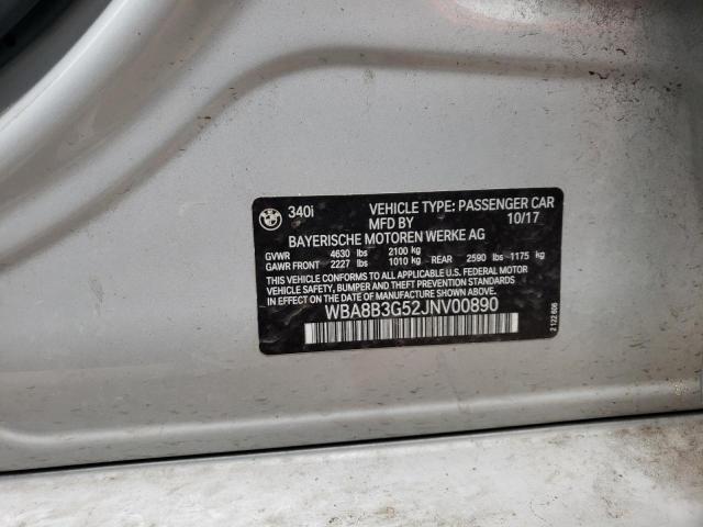 WBA8B3G52JNV00890 BMW 340 I