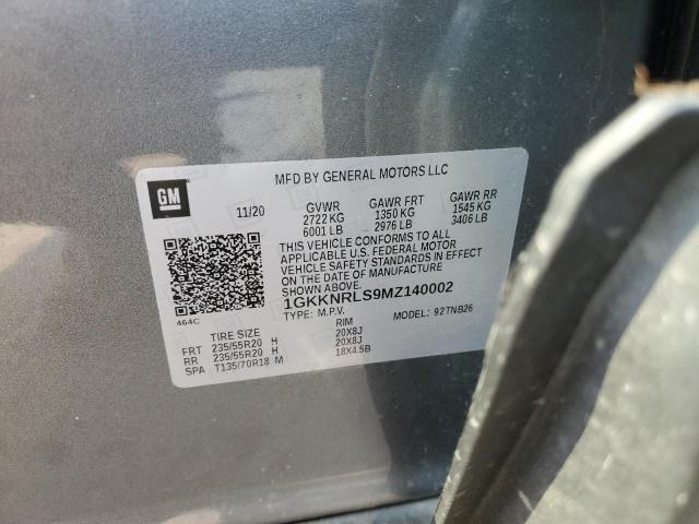1GKKNRLS9MZ140002 GMC ACADIA SLE