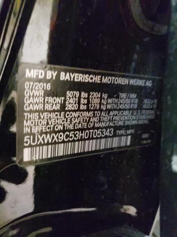 5UXWX9C53H0T05343 BMW X3 Xdrive28i