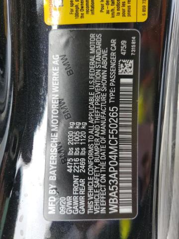 WBA53AP04MCF50265 BMW 430I