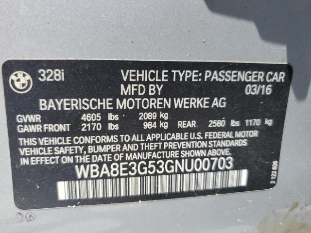 WBA8E3G53GNU00703 BMW 328 Xi Sulev