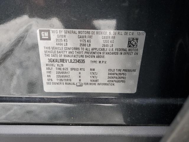 3GKALMEV1JL234535 GMC Terrain Sle