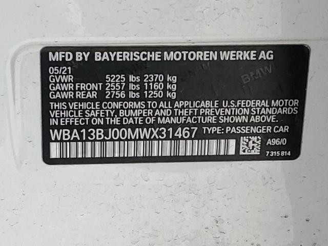 WBA13BJ00MWX31467 BMW 530 XI