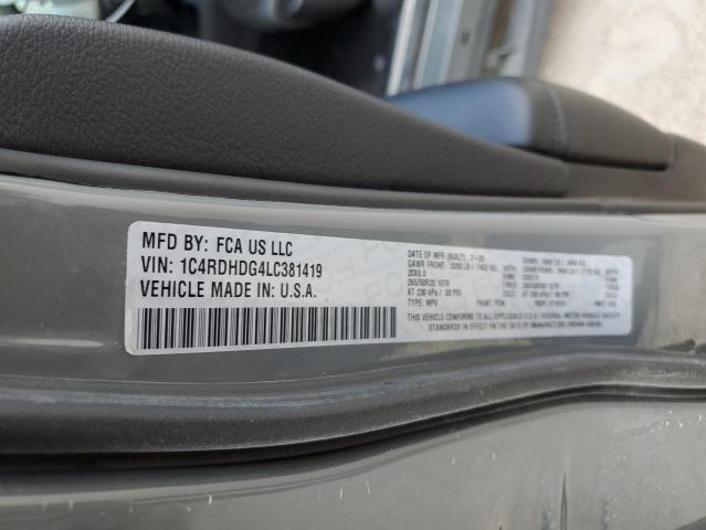 1C4RDHDG4LC381419 Dodge DURANGO GT