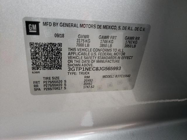 3GTP1NEC8JG565993 GMC Sierra C1500 Slt