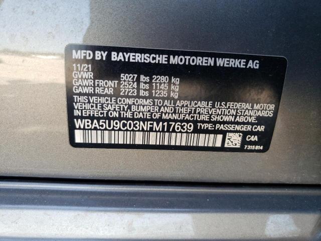 WBA5U9C03NFM17639 BMW M340XI
