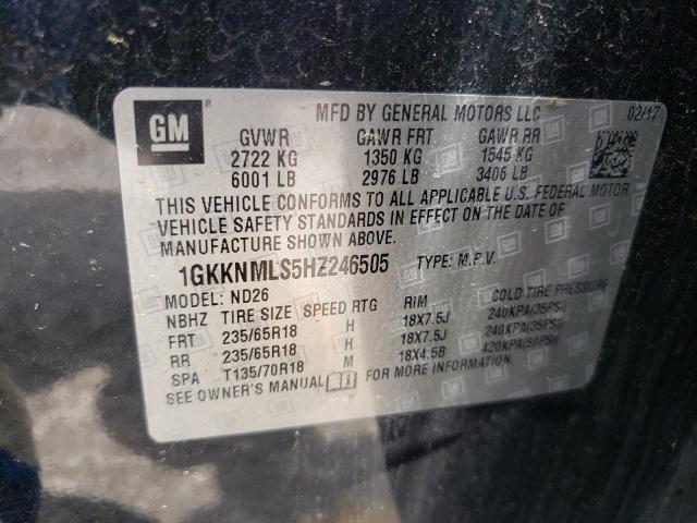 1GKKNMLS5HZ246505 GMC Acadia Slt-1