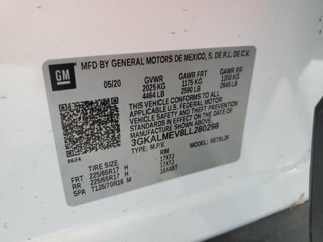 3GKALMEV8LL280298 GMC Terrain Sle