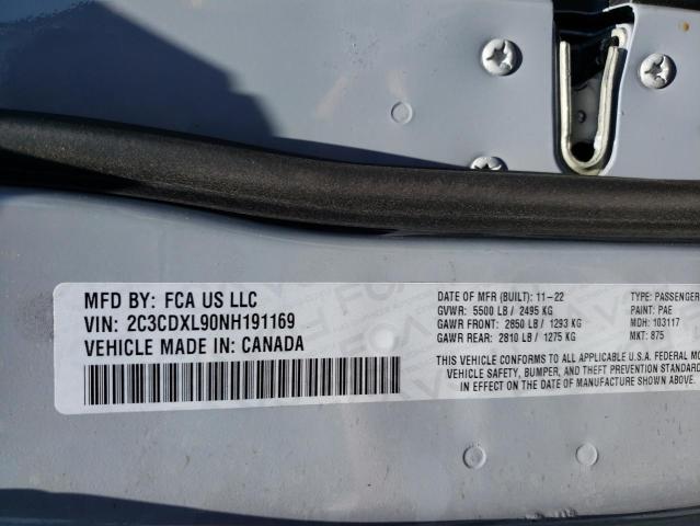 2C3CDXL90NH191169 Dodge Charger Srt Hellcat