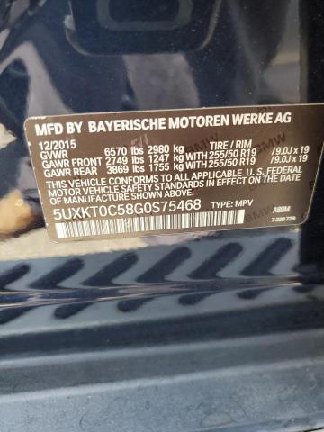 5UXKT0C58G0S75468 BMW X5 Xdr40e