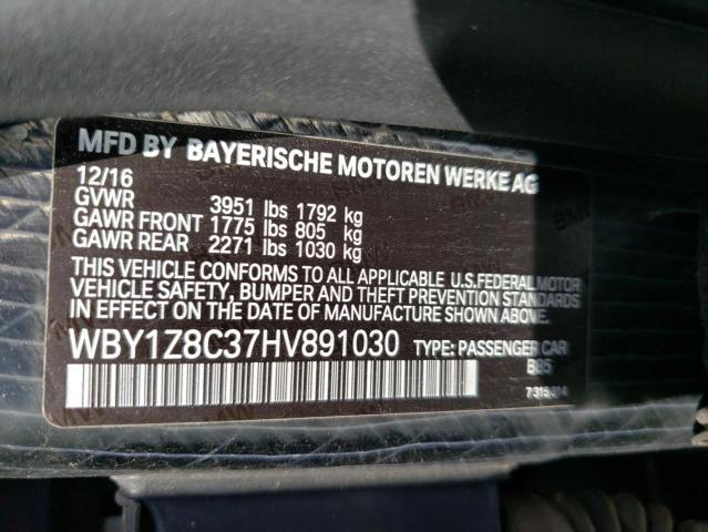 WBY1Z8C37HV891030 BMW I3 REX
