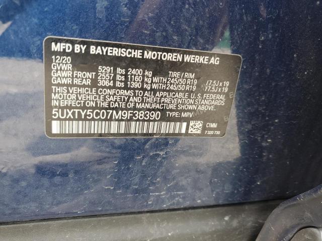 5UXTY5C07M9F38390 BMW X3 Xdrive30i