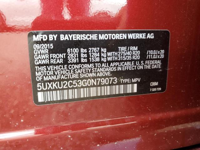 5UXKU2C53G0N79073 BMW X6 Xdrive35i