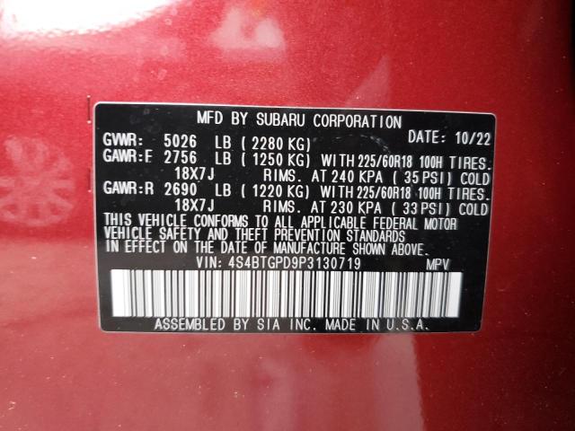 4S4BTGPD9P3130719 Subaru OUTBACK TO