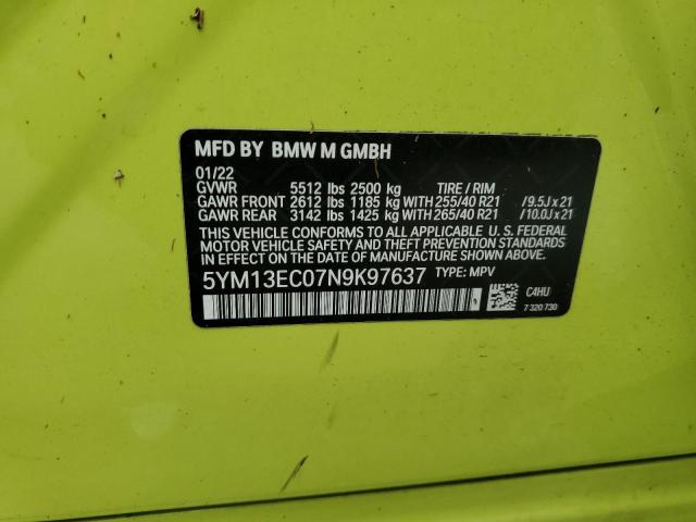 5YM13EC07N9K97637 BMW X3 M