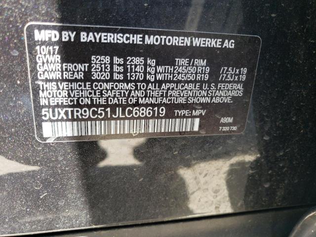5UXTR9C51JLC68619 BMW X3 Xdrive30i