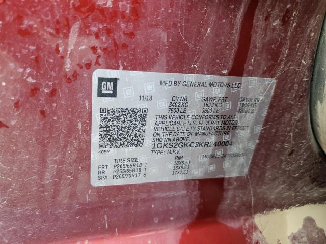 1GKS2GKC3KR240004 GMC Yukon Xl K1500 Slt