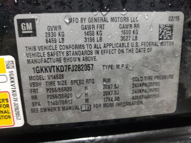 1GKKVTKD7FJ282057 GMC Acadia Denali
