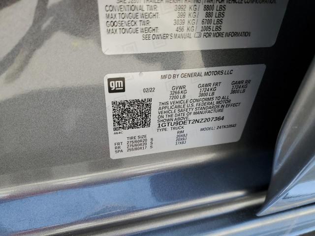 1GTU9DET2NZ207364 GMC Sierra Limited K1500 Slt