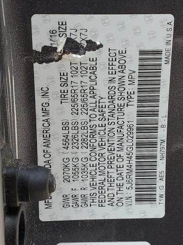 5J6RM4H45GL029961 Honda CR-V SE