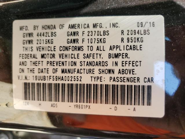 19UUB1F59HA002552 Acura TLX TECH