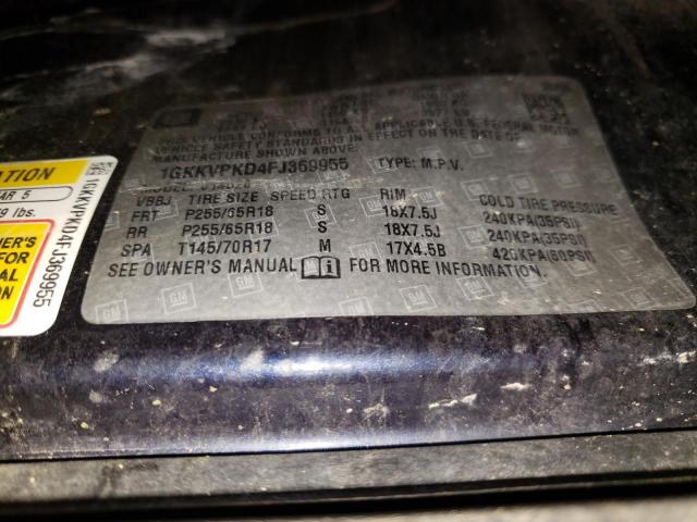 1GKKVPKD4FJ369955 GMC ACADIA SLE