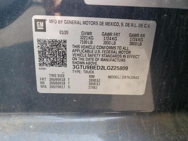 3GTU9BED2LG225809 GMC Sierra K1500 Sle