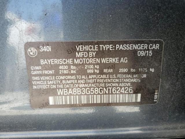 WBA8B3G58GNT62426 BMW 340 I