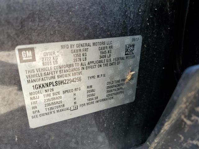 1GKKNPLS9HZ294266 GMC Acadia Denali