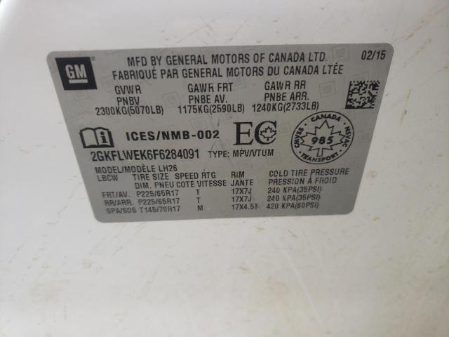 2GKFLWEK6F6284091 GMC Terrain Sle