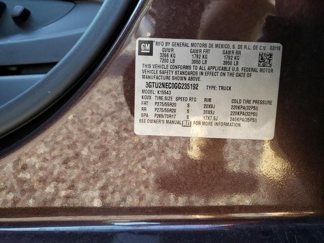 3GTU2NEC0GG235192 GMC Sierra K1500 Slt