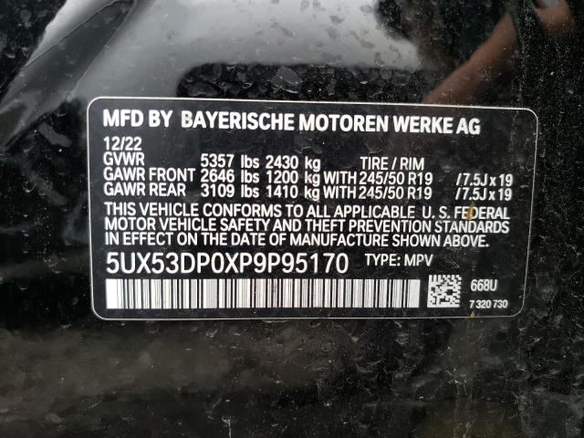 5UX53DP0XP9P95170 BMW X3 Xdrive30i