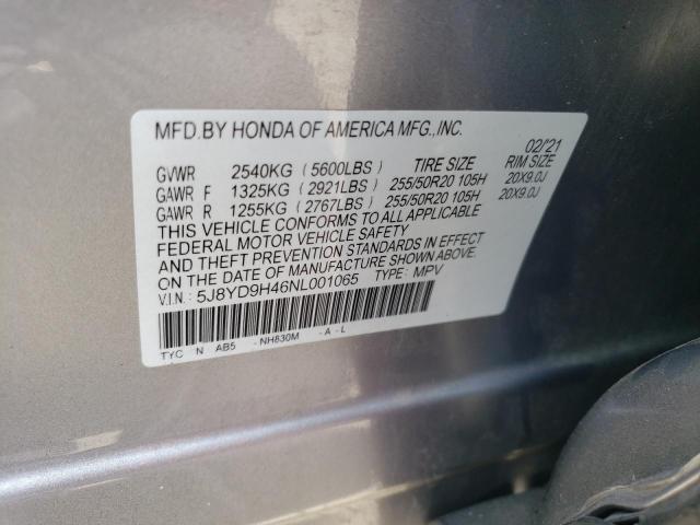 5J8YD9H46NL001065 Acura Mdx Technology