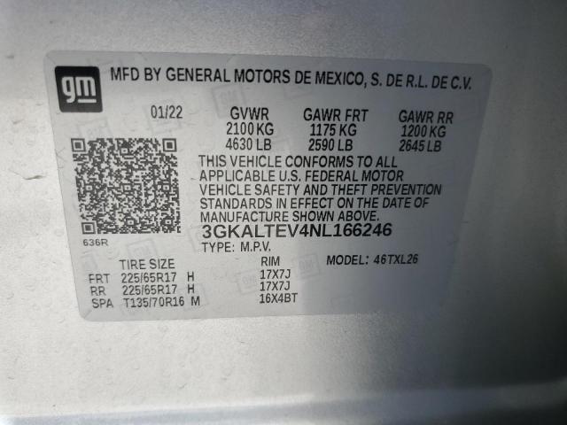3GKALTEV4NL166246 GMC Terrain Sle