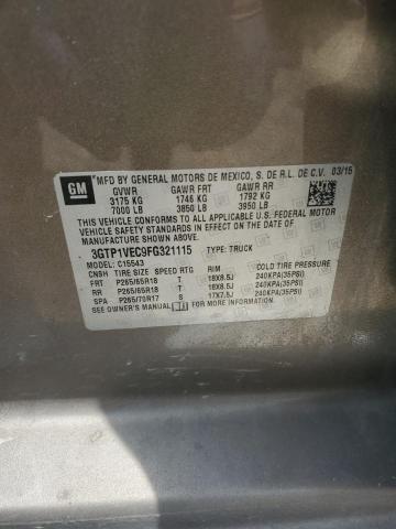 3GTP1VEC9FG321115 GMC Sierra C1500 Slt
