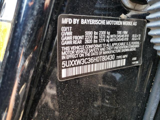 5UXXW3C36H0T80430 BMW X4 Xdrive28i